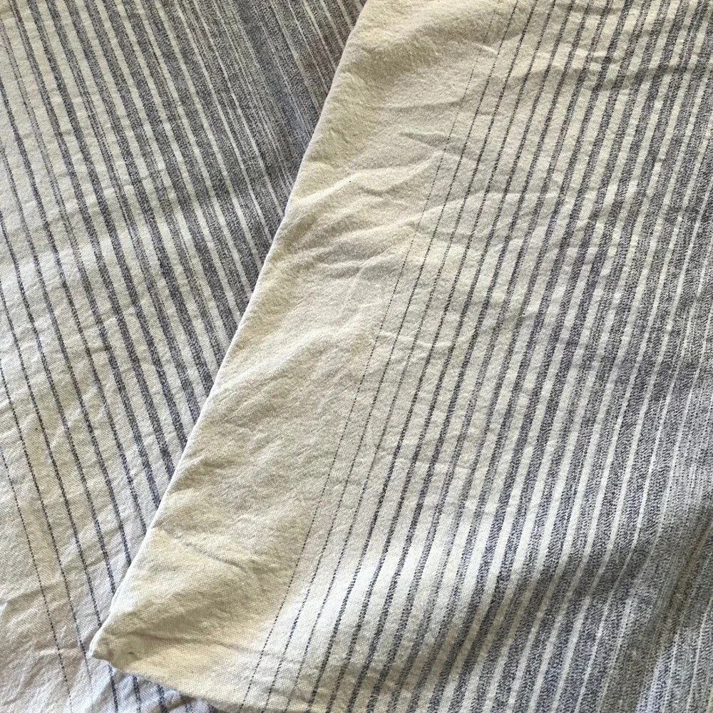2 Ikea Cotton Throw Pillow Covers Blue Natural 20x20